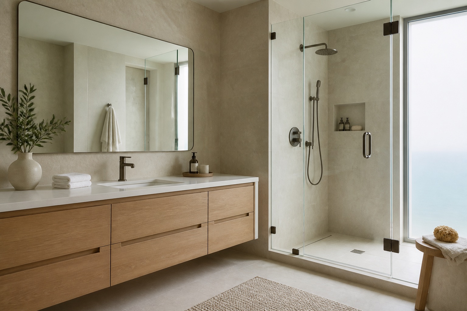 Sunny Isles Beach condo bathroom renovation design concept